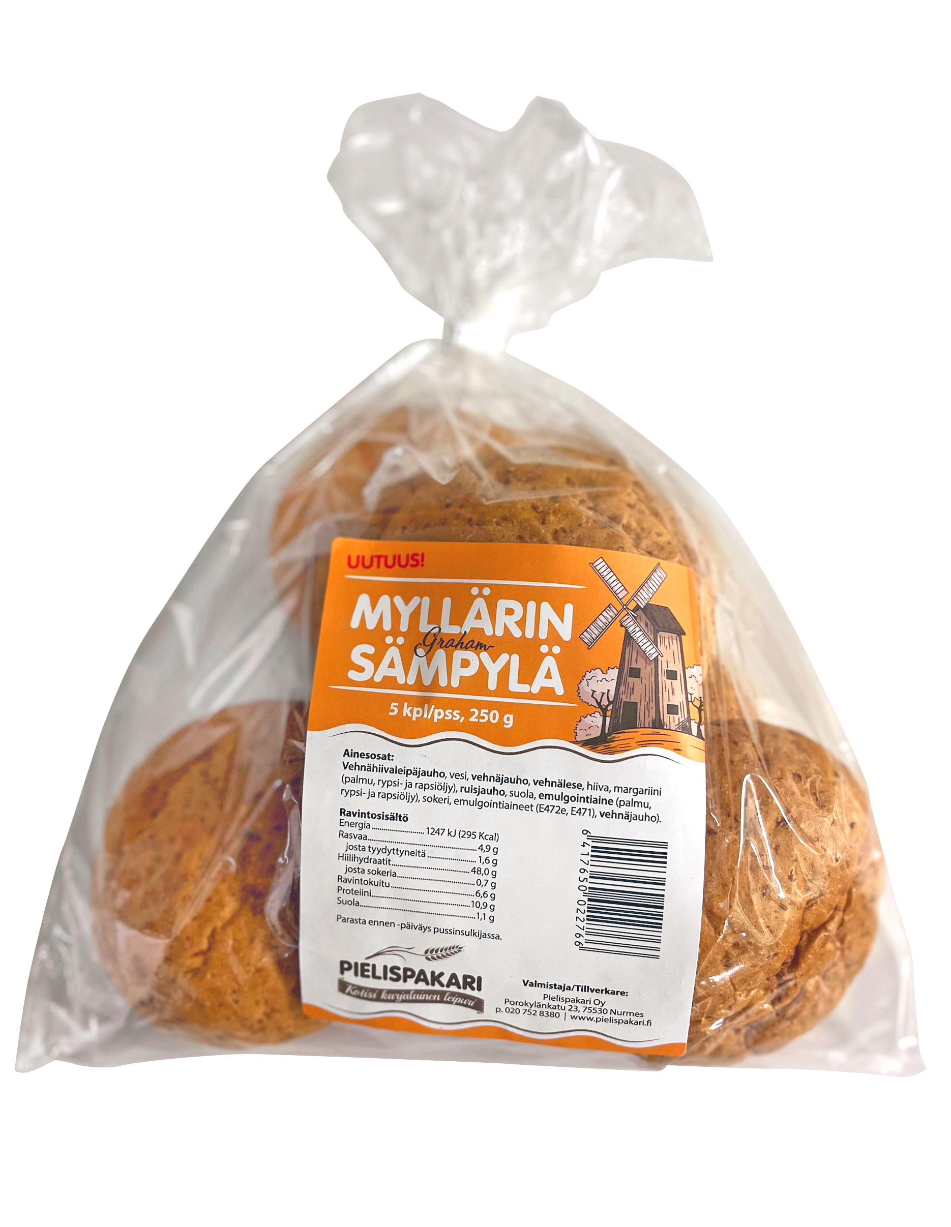 Uutuus! Myllärin Grahamsämpylä 5 kpl/pss, 250 g